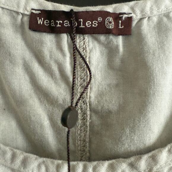 WEARABLES XCVI | Shawnie Linen Billowy Pintuck Tank | Tricolor - Picture 5 of 7